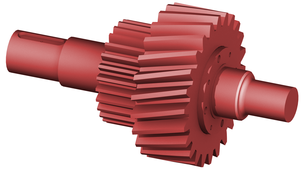 Getriebe rot groß für Richtmaschine | core sensing GmbH
